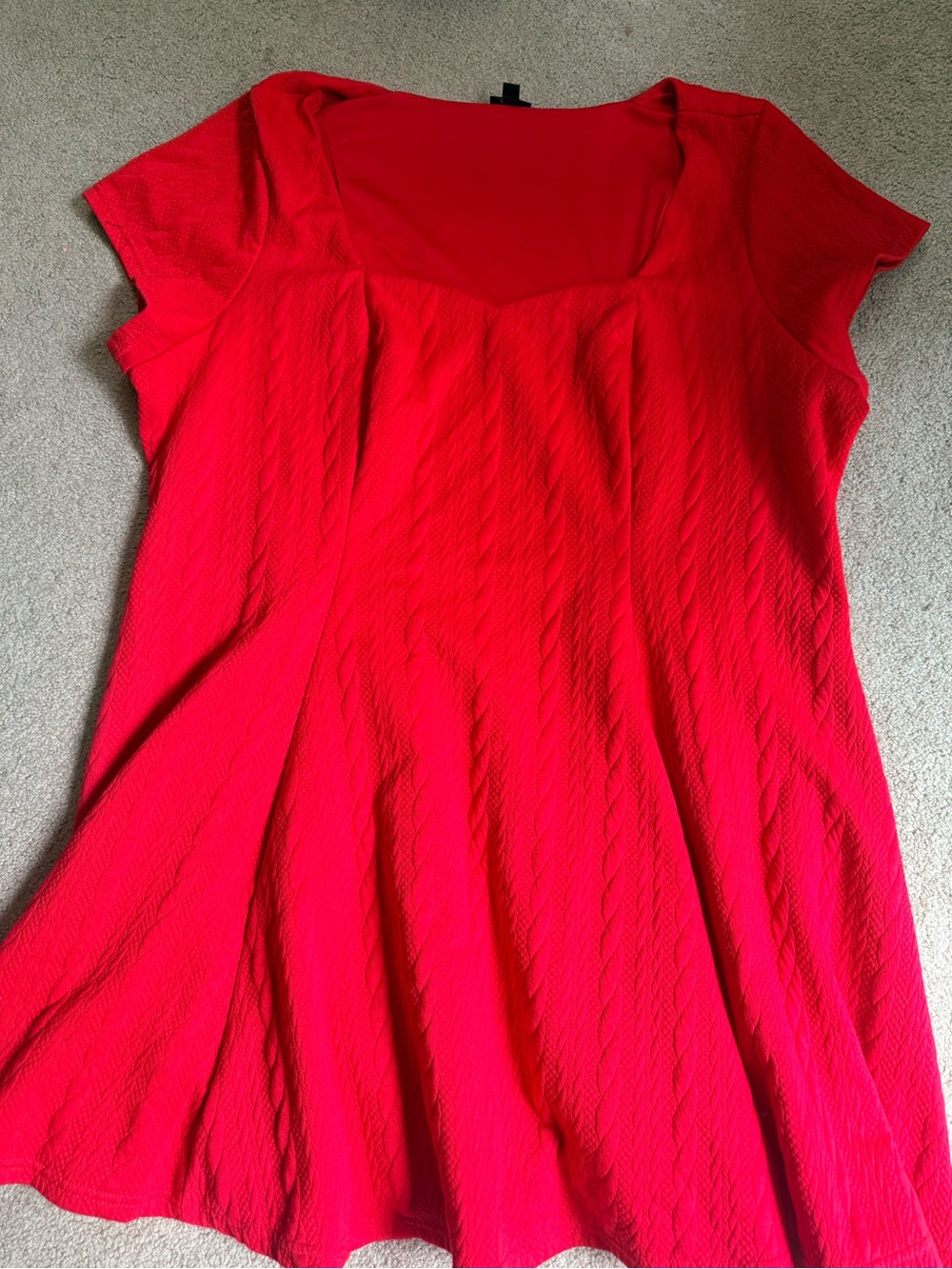 torrid Bright Red Cap Sleeve Scoop Neck Tunic